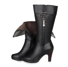 Load image into Gallery viewer, 2019 Winter Women Genuine Leather High-heeled Boots