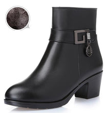 Load image into Gallery viewer, genuine leather  Women's warm booties
