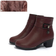 Load image into Gallery viewer, genuine leather  Women's warm booties