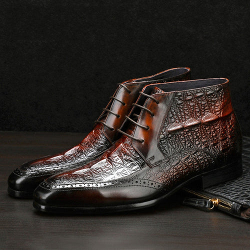 Luxury Brand Leather Men Boots Shoes