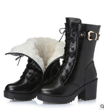 Load image into Gallery viewer, High-heeled genuine leather women