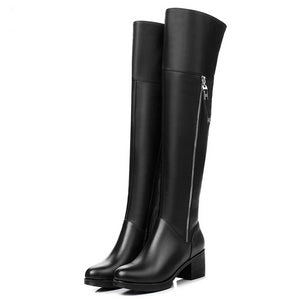 Women Over knee boots Genuine Leather Women Shoes