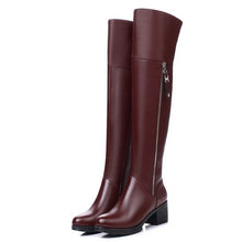 Load image into Gallery viewer, Women Over knee boots Genuine Leather Women Shoes